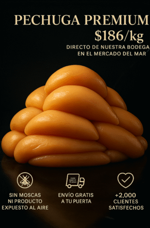 KILO DE PECHUGAS DE POLLO LIMPIA, COMPLETA Y CONGELADA SIN COSTO DE ENVÍO. LA FAVORITA DE MAMÁ